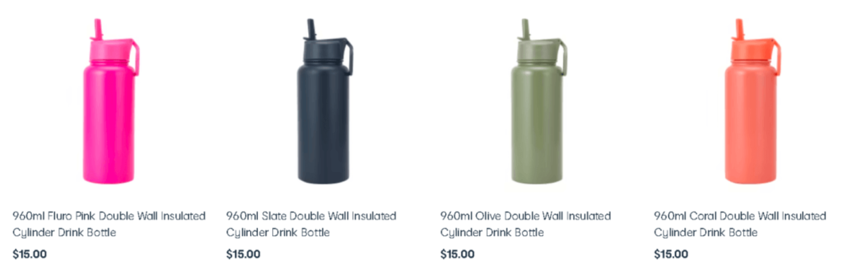 Kmart thermos drink store bottle